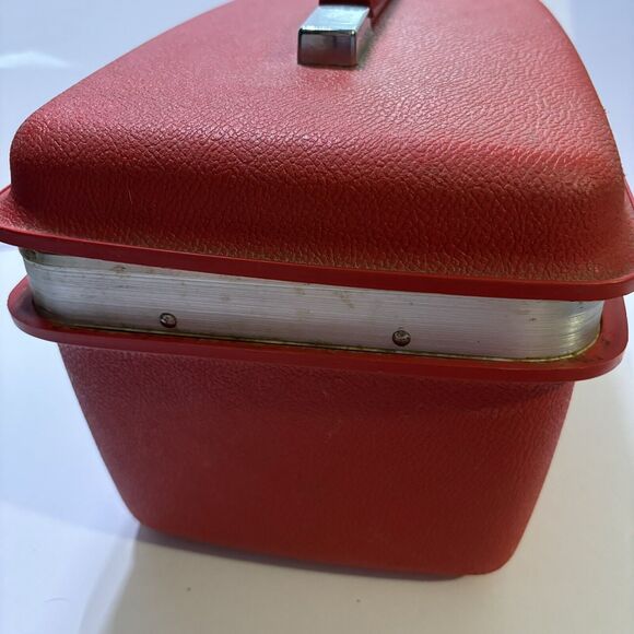 Rare Samsonite Saturn Carry On Hard Luggage Red Retro Beautiful Trendy - Picture 6 of 14